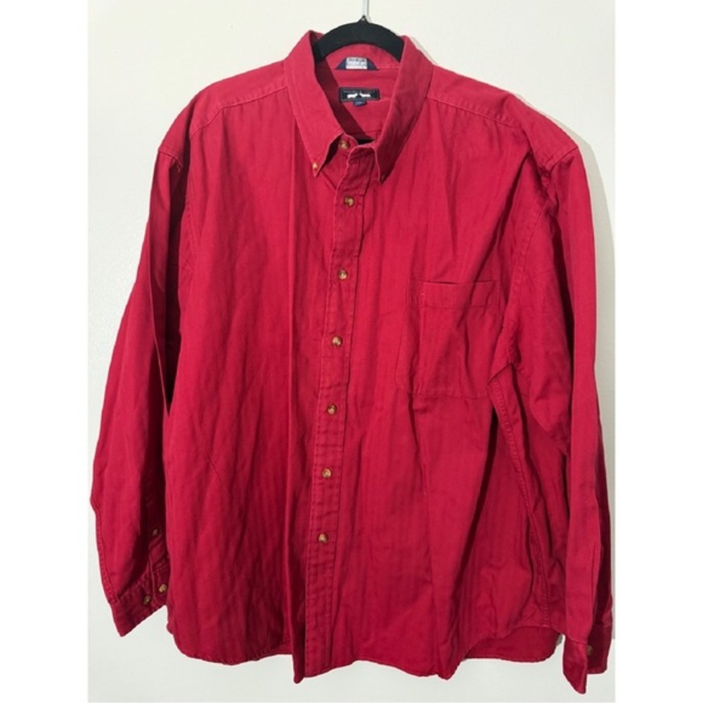 Woods & Gray Red‎ Button Down Shirt Long Sleeve Casual XXL